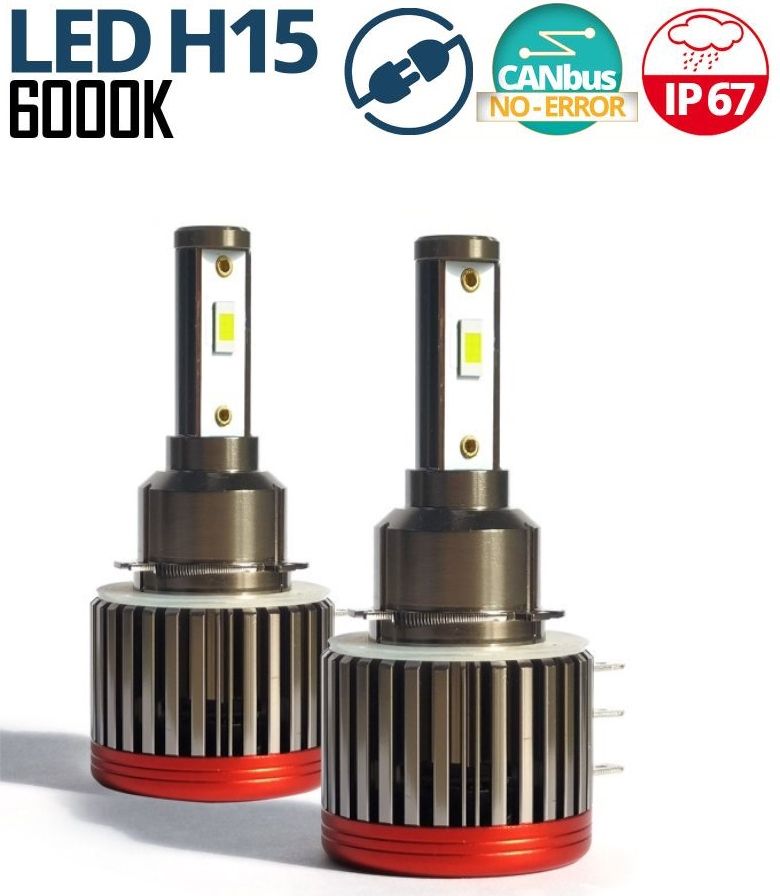 2 x BEC H15 F2 12/24V 10000LM 72W Canbus Lumini Lampa Faruri Becuri Bec Auto Camoin Moto Faza lungă/Faza scurtă
