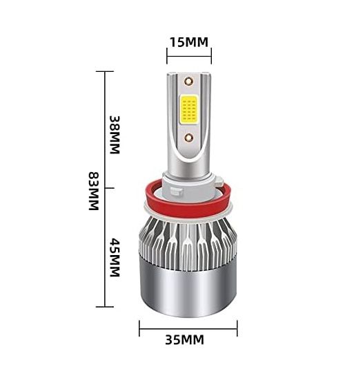 2 x COB LED HB4/9006 12V 7600LM 72W Lumini Lampa Faruri Becuri Bec Auto Camoin Moto Faza lungă/Faza scurtă
