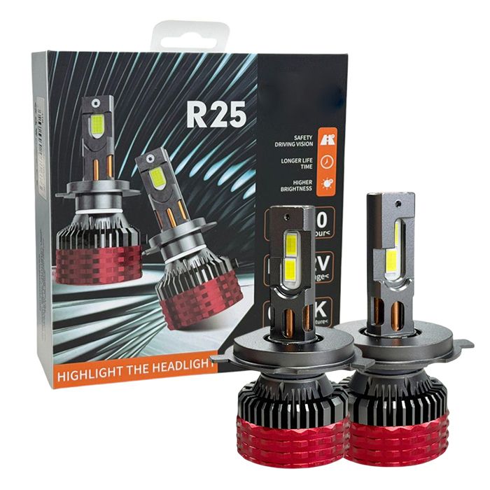 2 x LED H4 12V 30000LM 120W 6500K Lumini Lampa Faruri Becuri Bec Auto Camoin Moto Faza lungă/Faza scurtă