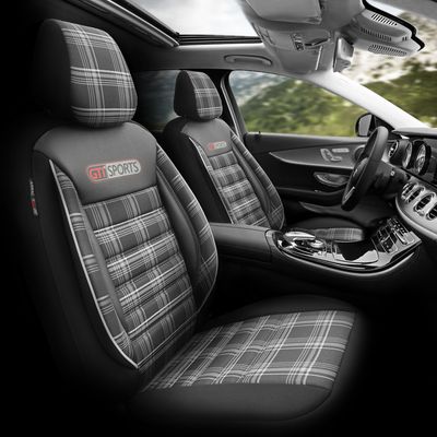 Otom Huse Scaune Auto Universal Negru Lux Piele Textil Set Complet