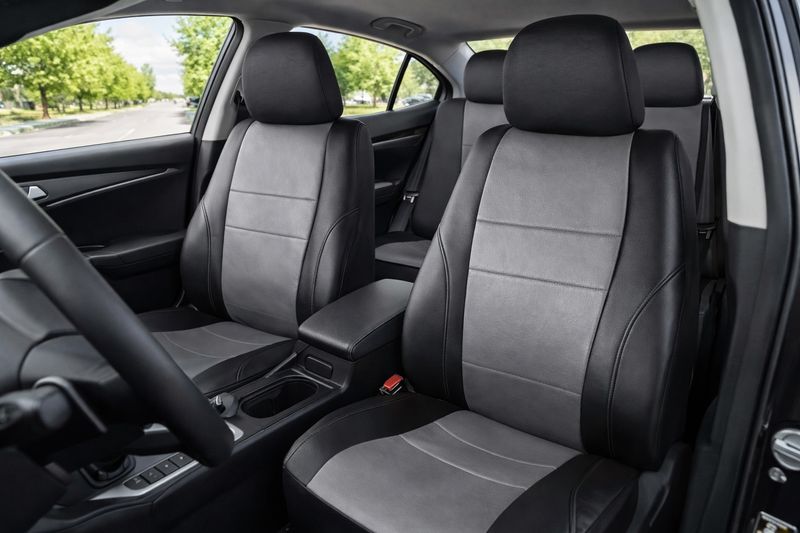 Huse Scaune pentru Masini Auto Universal Nergu Gri PU Piele Set Complet