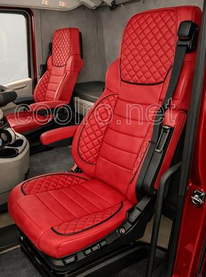 LUX Huse Scaune pentru DAF XG 2021+  Rosu Camion PU Piele Textil
