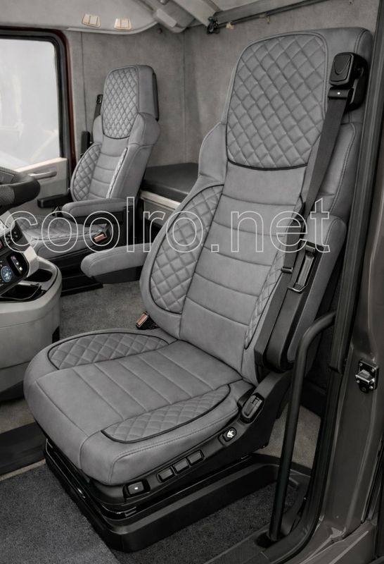 LUX Huse Scaune pentru DAF XG 2021+  Gri Camion PU Piele Textil