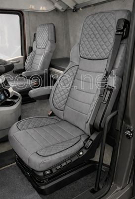 LUX Huse Scaune pentru DAF XG 2021+  Gri Camion PU Piele Textil