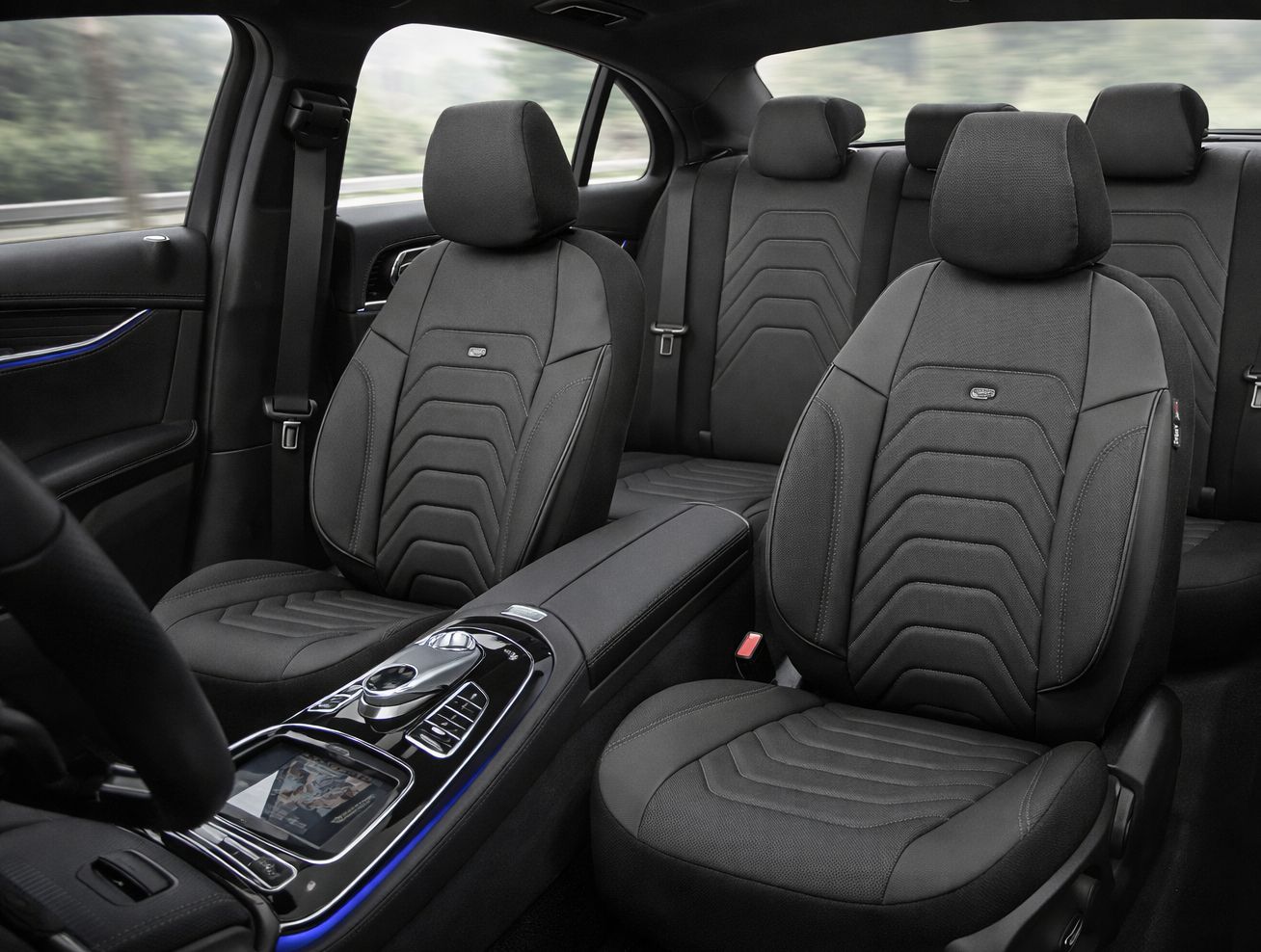 Otom Huse Scaune Auto Negru Lux Premium Piele ecologică Set Complet CORE Design