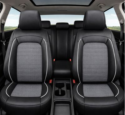 Huse Scaune pentru Masini Auto Universal Nergu Alb Lux PU Piele Set Complet