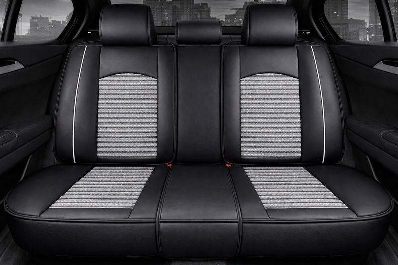 Huse Scaune pentru Masini Auto Universal Nergu Alb Lux PU Piele Set Complet