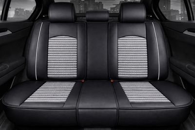 Huse Scaune pentru Masini Auto Universal Nergu Alb Lux PU Piele Set Complet