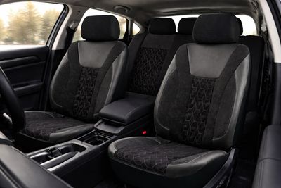 Huse Scaune pentru Masini Auto Universal Nergu Gri Lux PU Piele Textil Set Complet