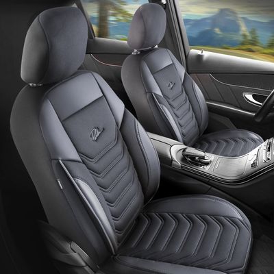 Huse Scaune pentru Masini Auto Universal Nergu Lux PU Piele Textil Set Complet