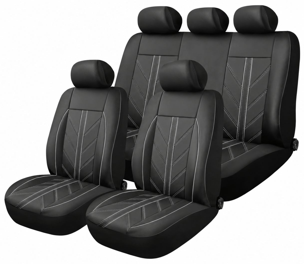 Huse Scaune pentru Masini Auto Universal Nergu Lux PU Piele Set Complet