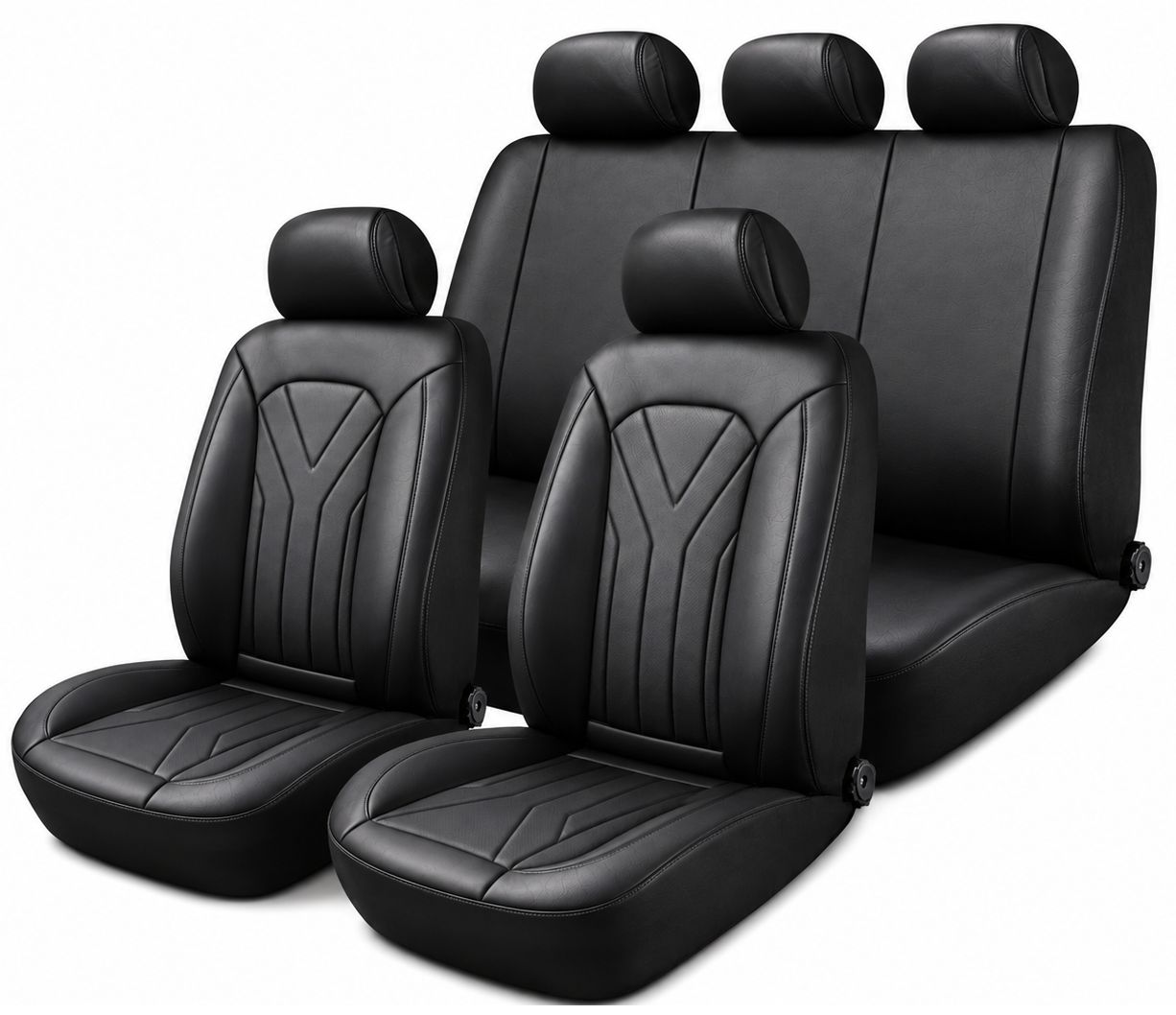 Huse Scaune pentru Masini Auto Universal Nergu Lux PU Piele Set Complet