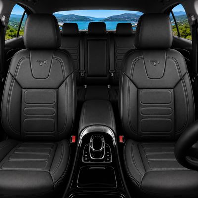 PANDA Huse Scaune pentru Masini Auto Universal Negru Lux PU Piele Set Complet