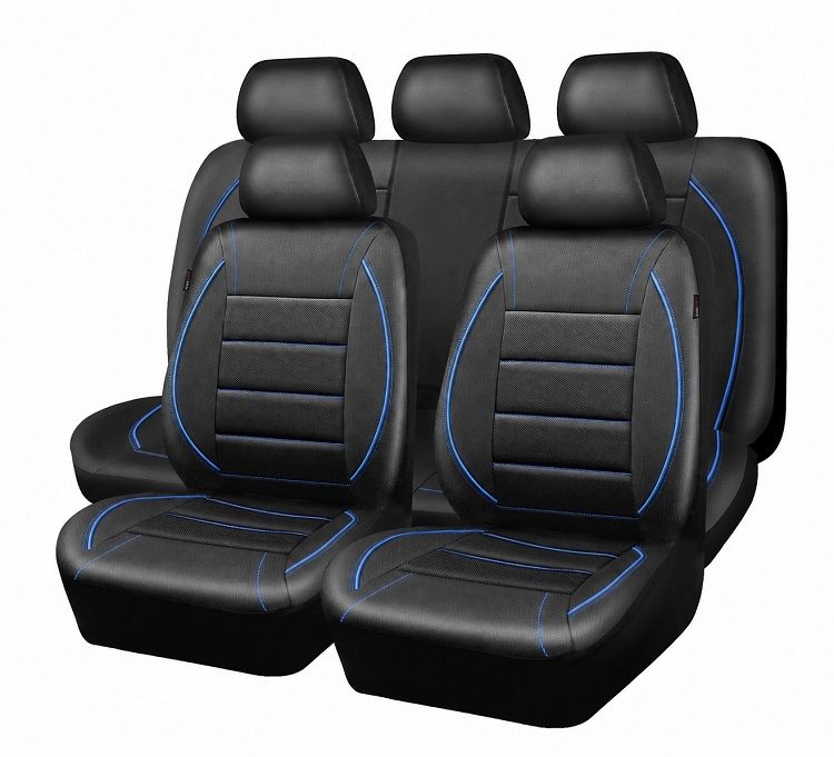 Huse Scaune pentru Masini Auto Universal Nergu Albastru Lux PU Piele Set Complet Huse Scaune pentru Masini Auto Universal Nergu Albastru Lux PU Piele Set Complet