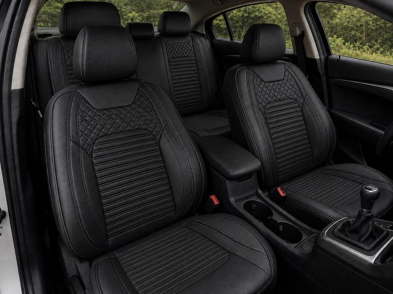 Huse Scaune Auto Universal Nergu Lux PU Piele si Textil Set Complet