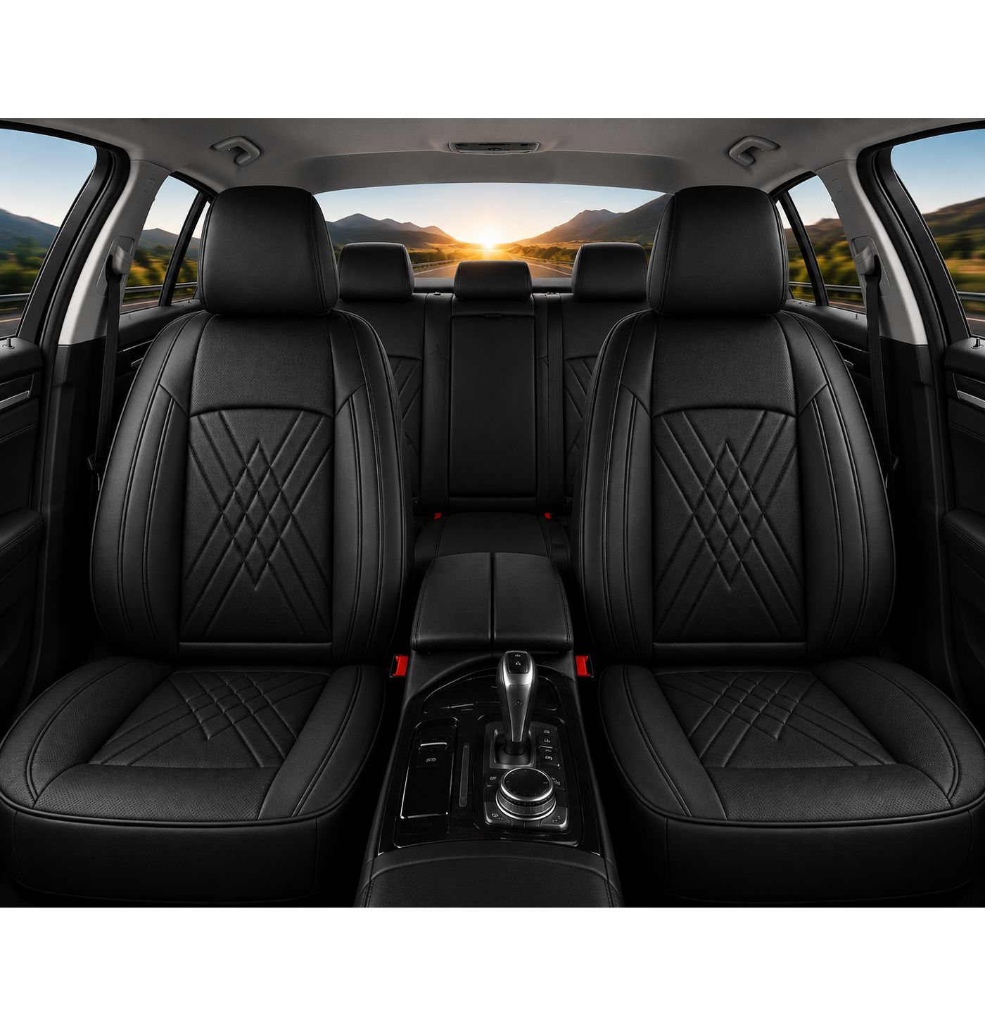 Huse Scaune pentru Masini Auto Universal Nergu Lux PU Piele Set Complet