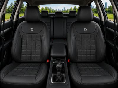 Huse Scaune pentru Masini Auto Universal Negru Lux PU Piele Set Complet