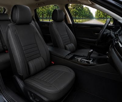 Huse Scaune Auto Universal Tapiţerie Masini Negru Lux PU Piele Set Complet