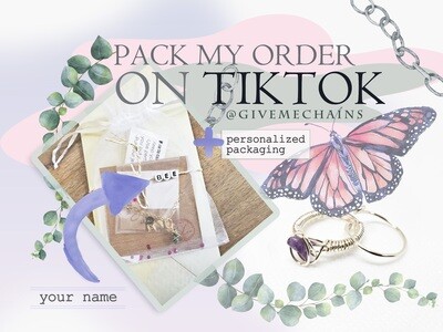 Package my Order on TikTok, Personalized Packaging + Free Gift