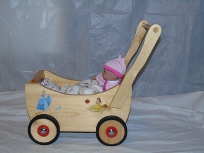 Doll&#39;s Wooden Buggy