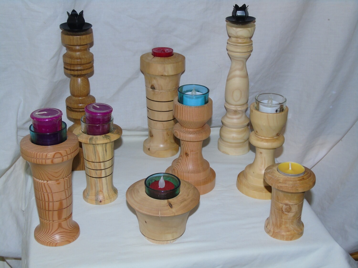 Wood Turned Candle Holders