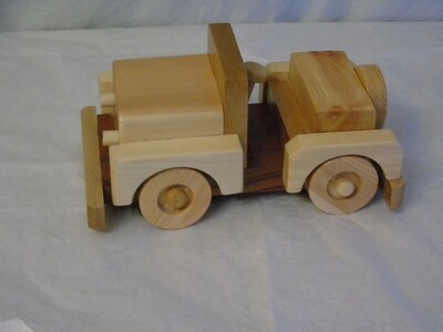 Hand made wooden Jeep