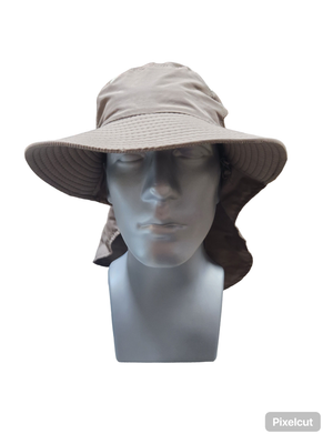 Broner Tan Shade Cap with Neck Flap