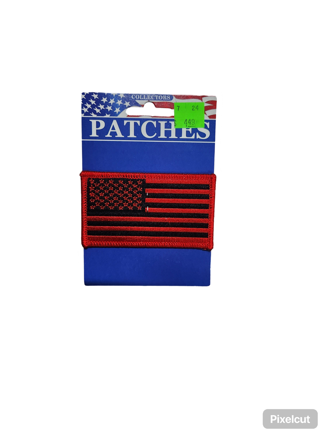 Flag USA Blk/Red L Patch
