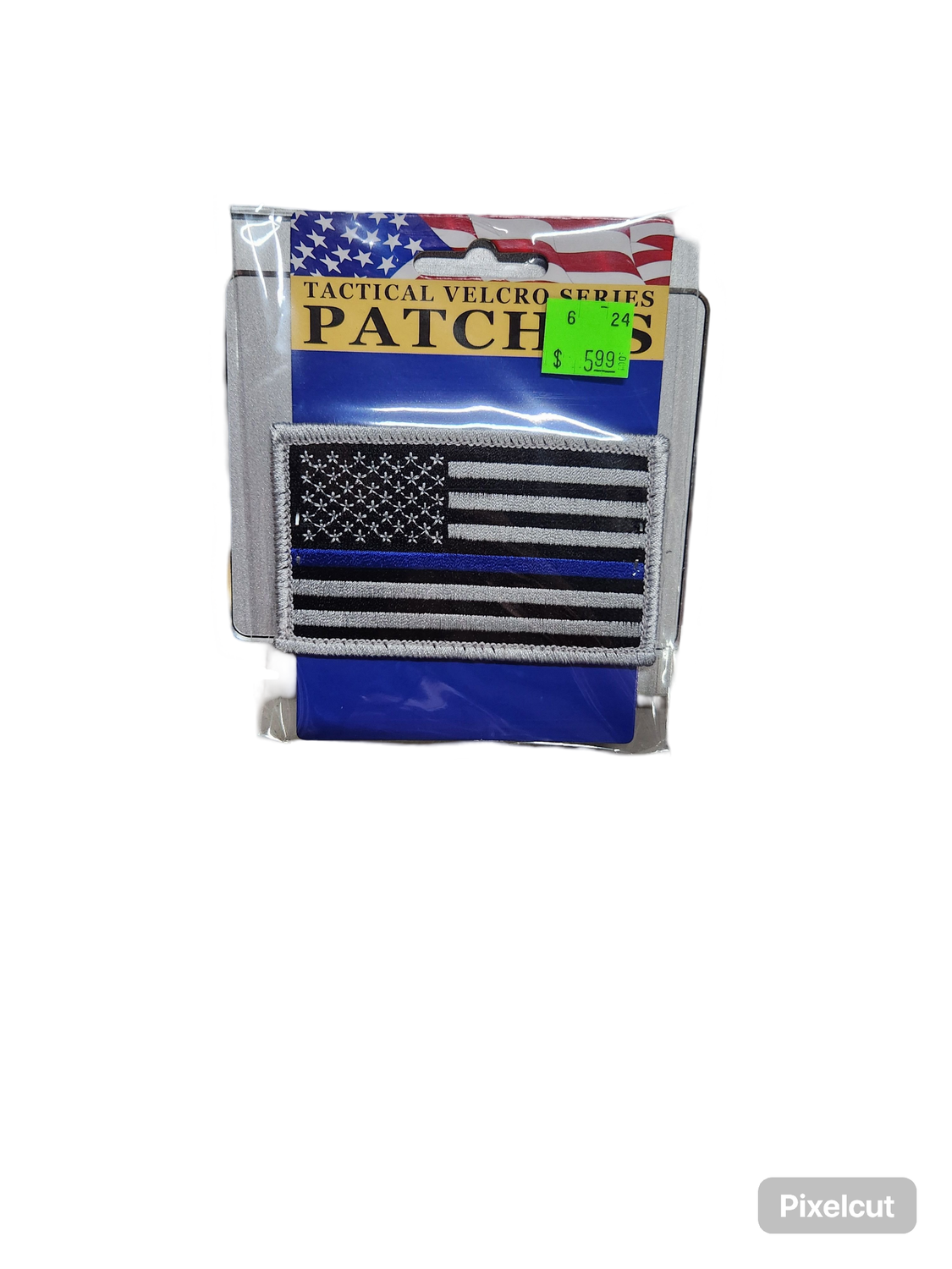 POL. BLUE LINE FLAG V PATCH