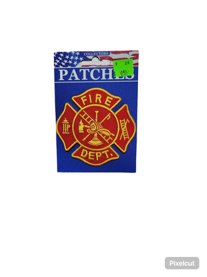 Fire Dept Logo Patch Red/Wht