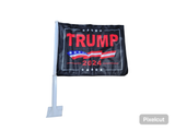 TRUMP 2024 BLACK DOUBLE-SIDED CAR FLAG