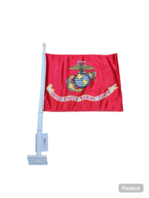 U.S. Marines Car Window Flag