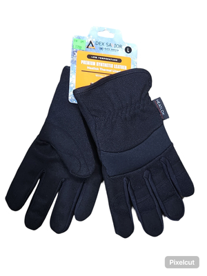SYNTHETIC LEATHER PALM MECHANICS GLOVE - BLACK