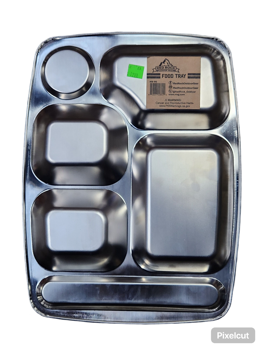 Red Rock Stainless Steel Food Tray