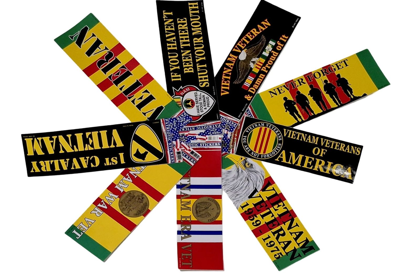 VIETNAM VETERAN BUMPER AND WINDOW STICKERS