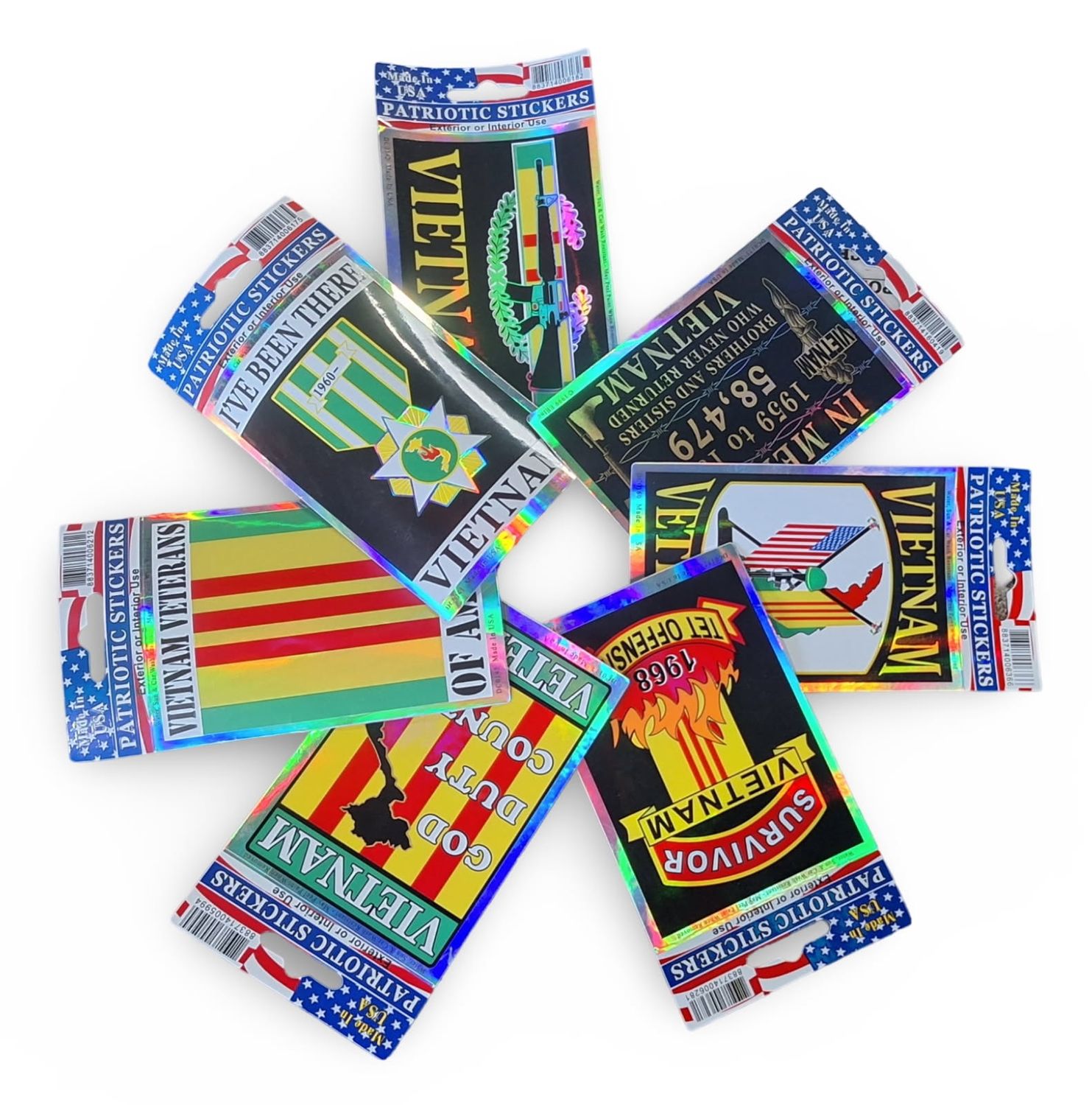 VIETNAM VETERAN MINI BUMPER AND WINDOW STICKERS