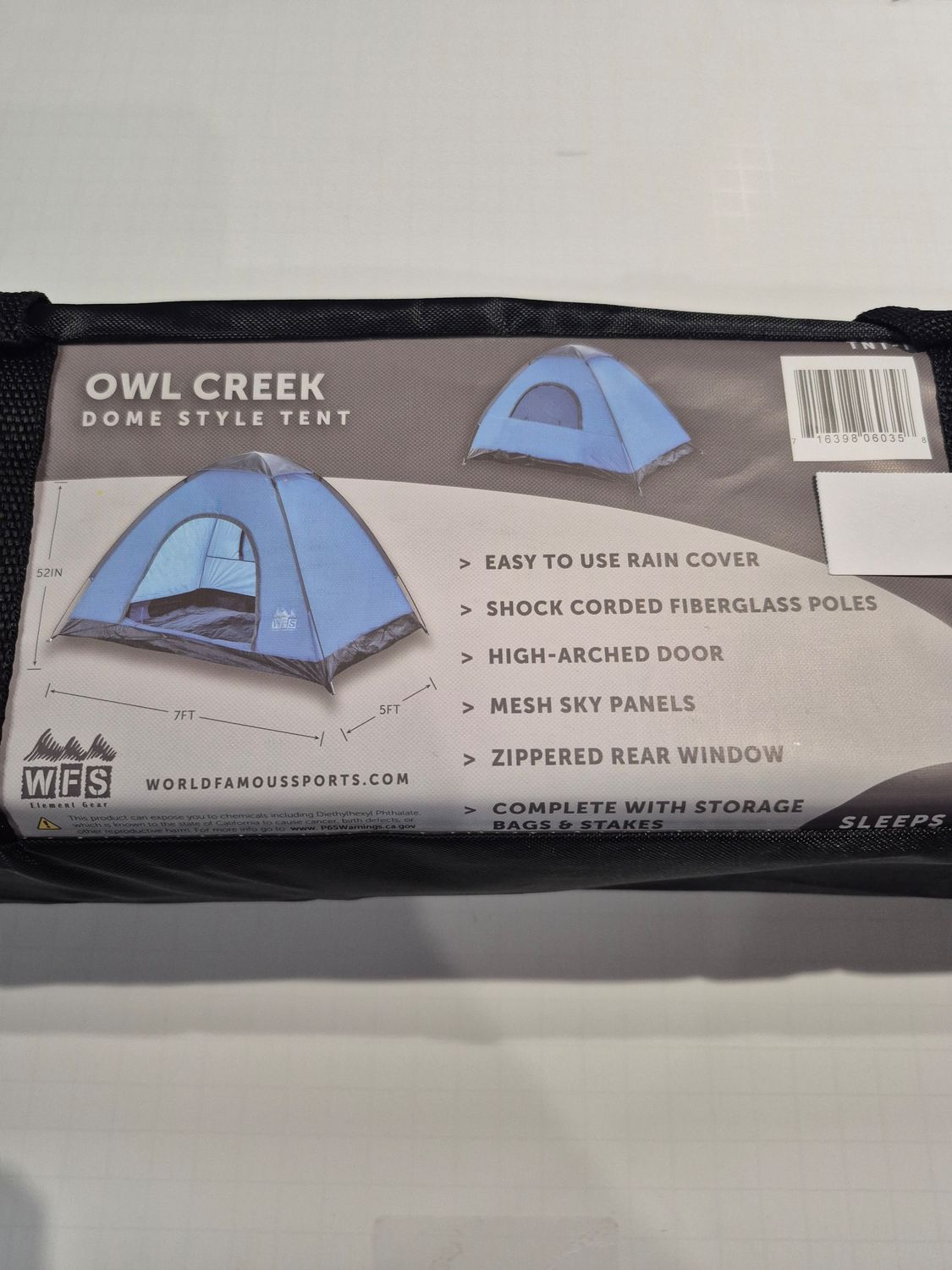 Square Dome Tent 7&#39;x5&#39;x52&quot;