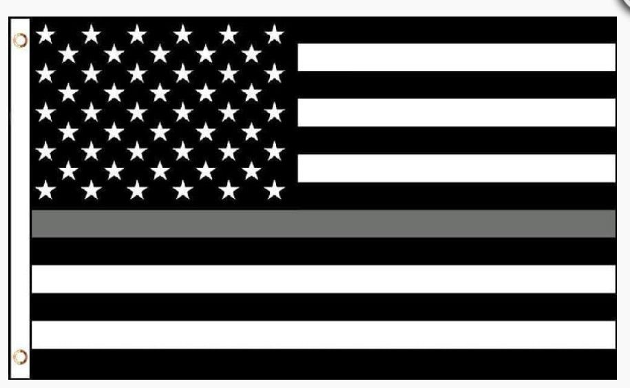 Ramson 3&#39; x 5&#39; Thin Grey Line Flag