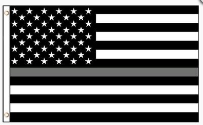 Ramson 3&#39; x 5&#39; Thin Grey Line Flag