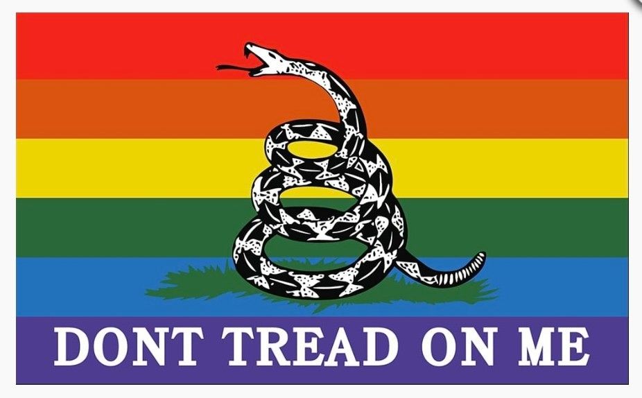 Rainbow Don&quot;t Tread on Me Flag