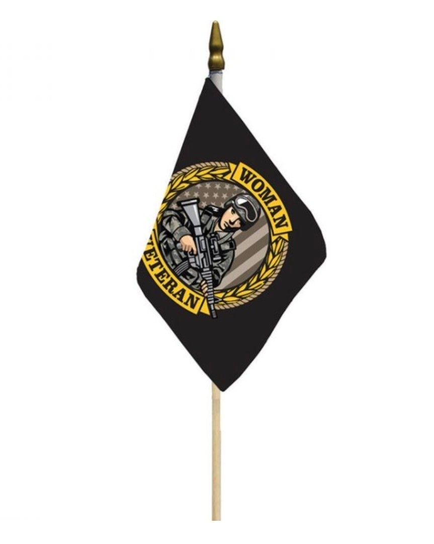 WOMAN VET 12X18 INCH FLAG