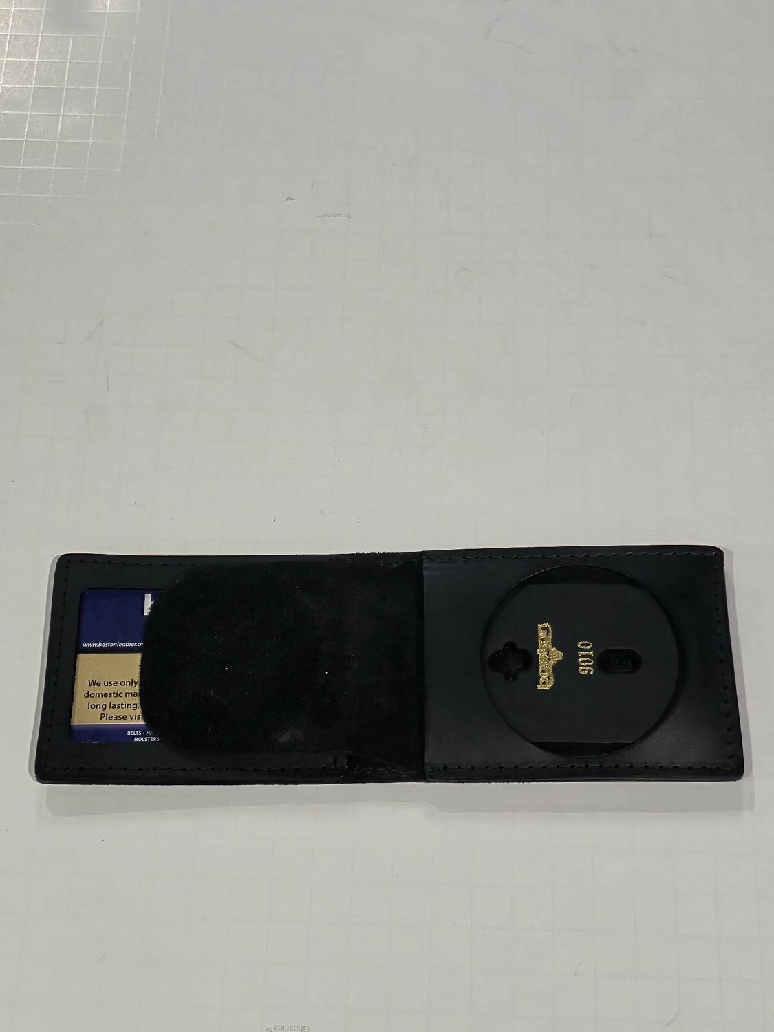 Boston Leather Billfold Badge Case
