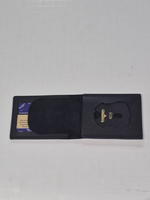 Boston Leather Billfold Style Badge Case Cutout 4019