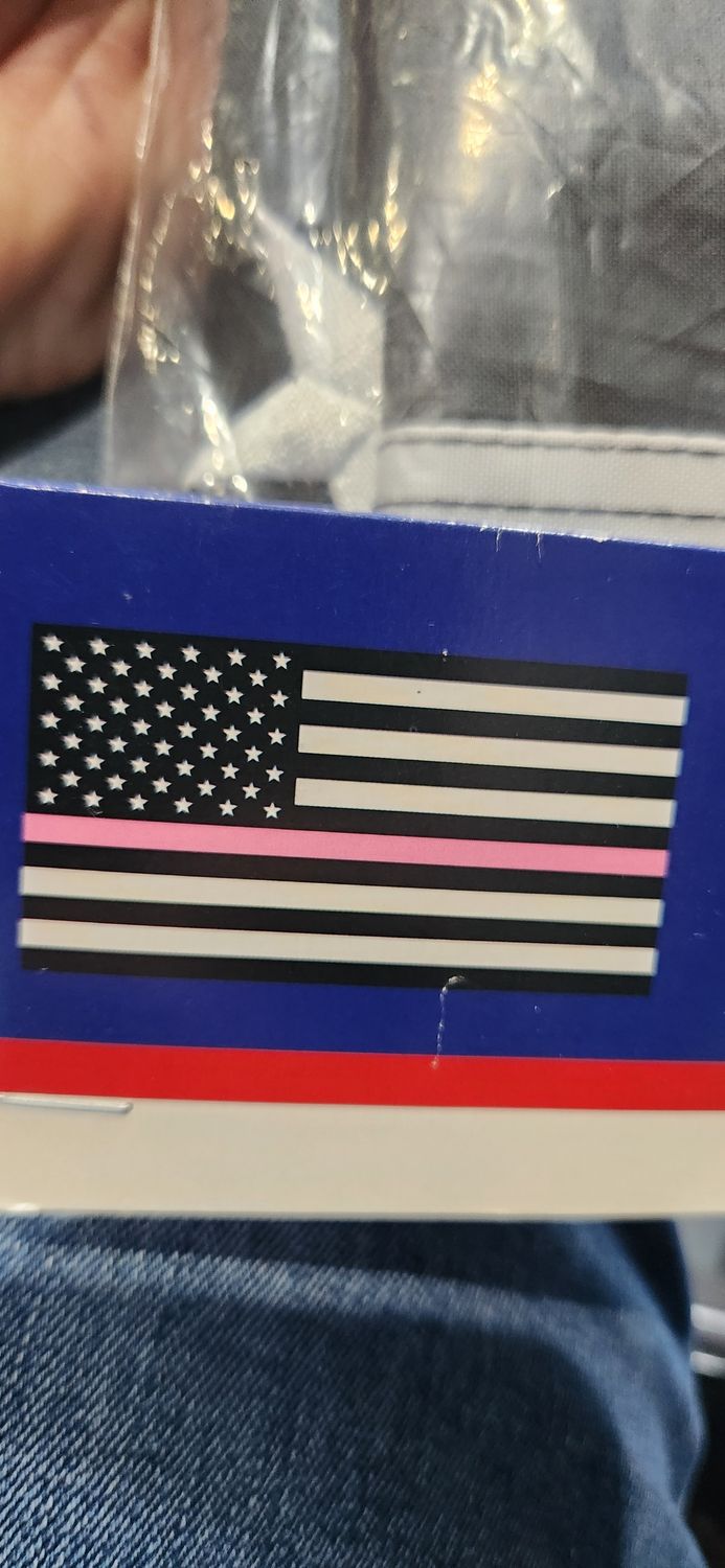 3X5 EMBROIDERED PINK LINE FLAG