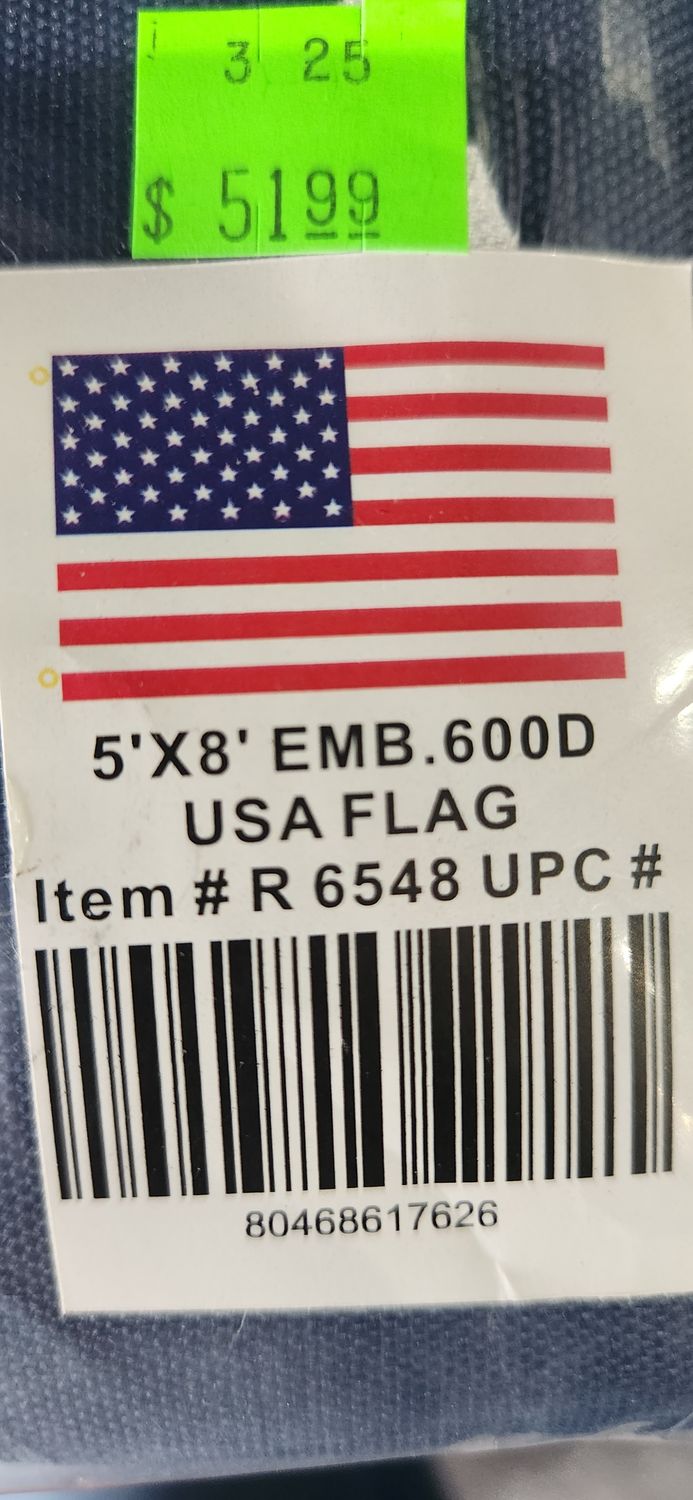 5x8 US 600d poly flag