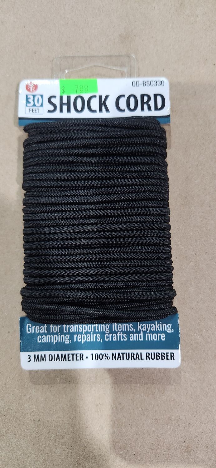 30&#39; 3mm SHOCK CORD