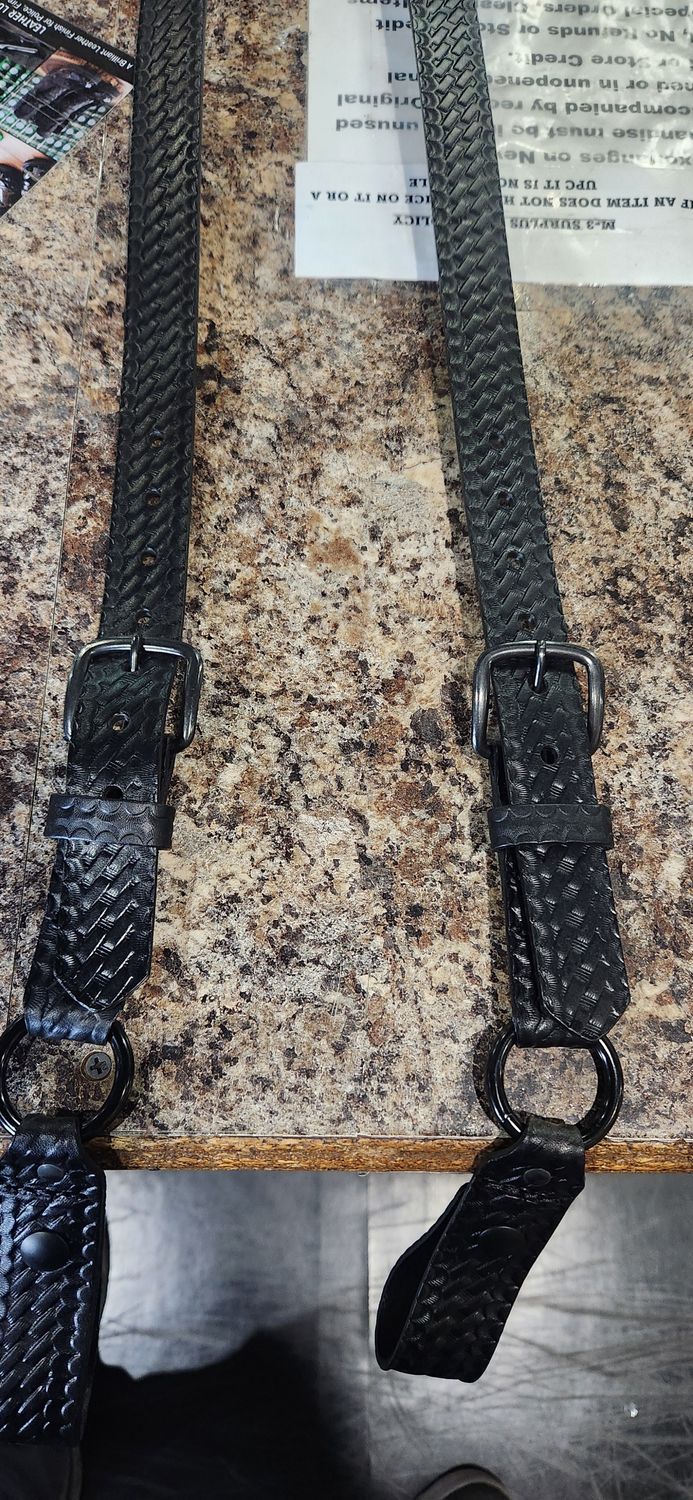 Boston Leather Policeman Leather Suspenders