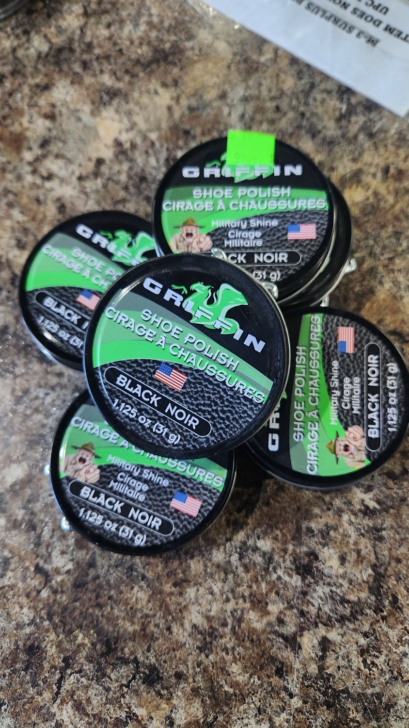 GRIFFIN SHOE POLISH BLACK 1.125