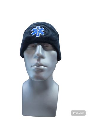 EMT EMBROIDERED CUFF CAP BLACK