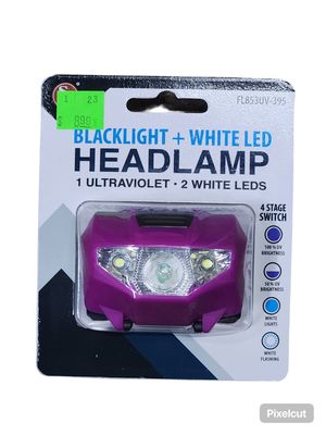 SE 2-In-1 Blackligh &amp; White LED Headlamp